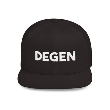 Black DEGEN Snapback Flat Bill - Degens & Friends