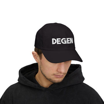 Black DEGEN Dad Cap - Degens & Friends