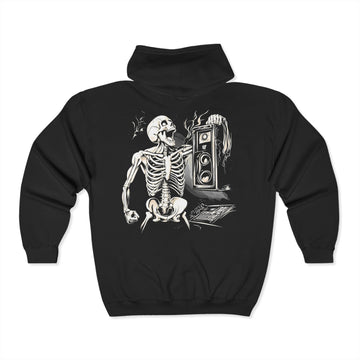 May the Bass Be Louder Than The Voices in My Head Zip - Up Hoodie - Degens & Friends