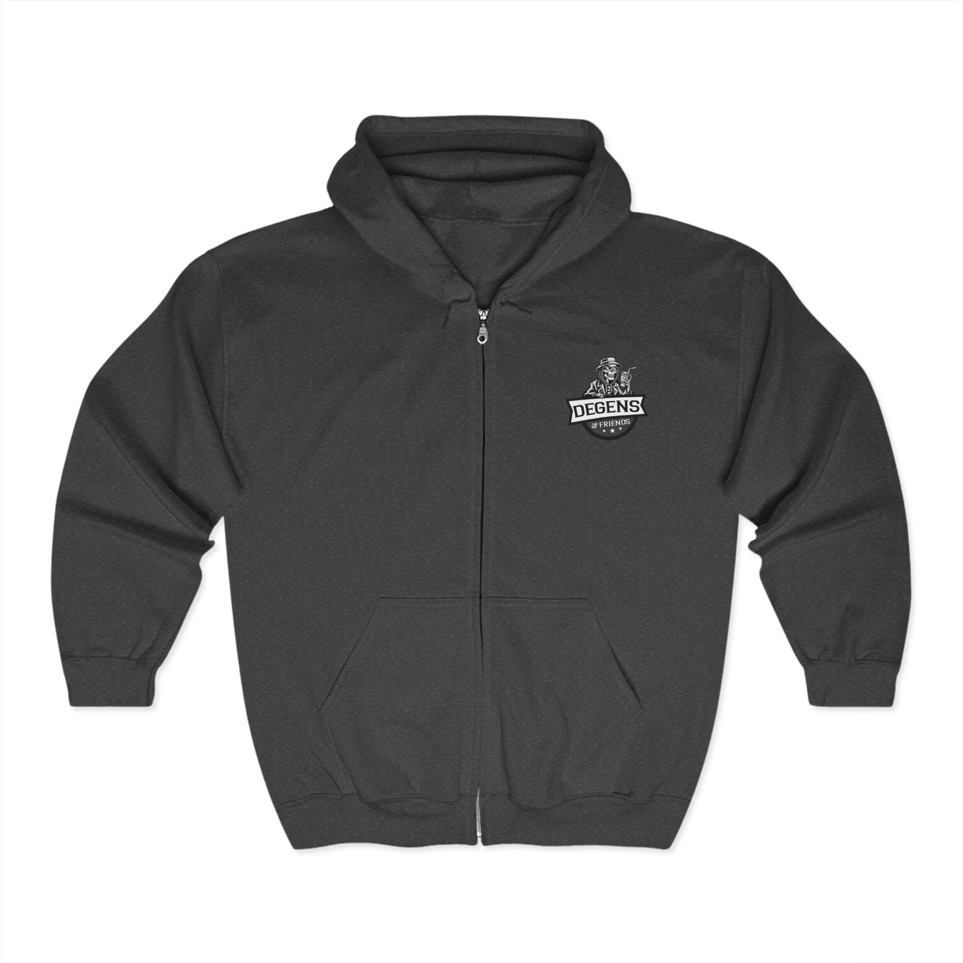 May the Bass Be Louder Than The Voices in My Head Zip - Up Hoodie - Degens & Friends