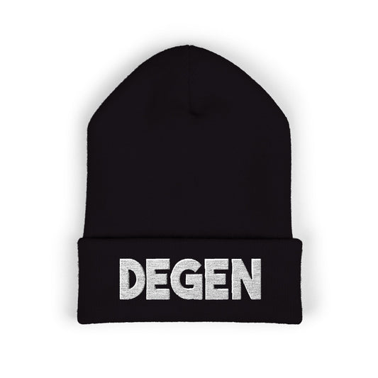 Classic Black Degen Beanie