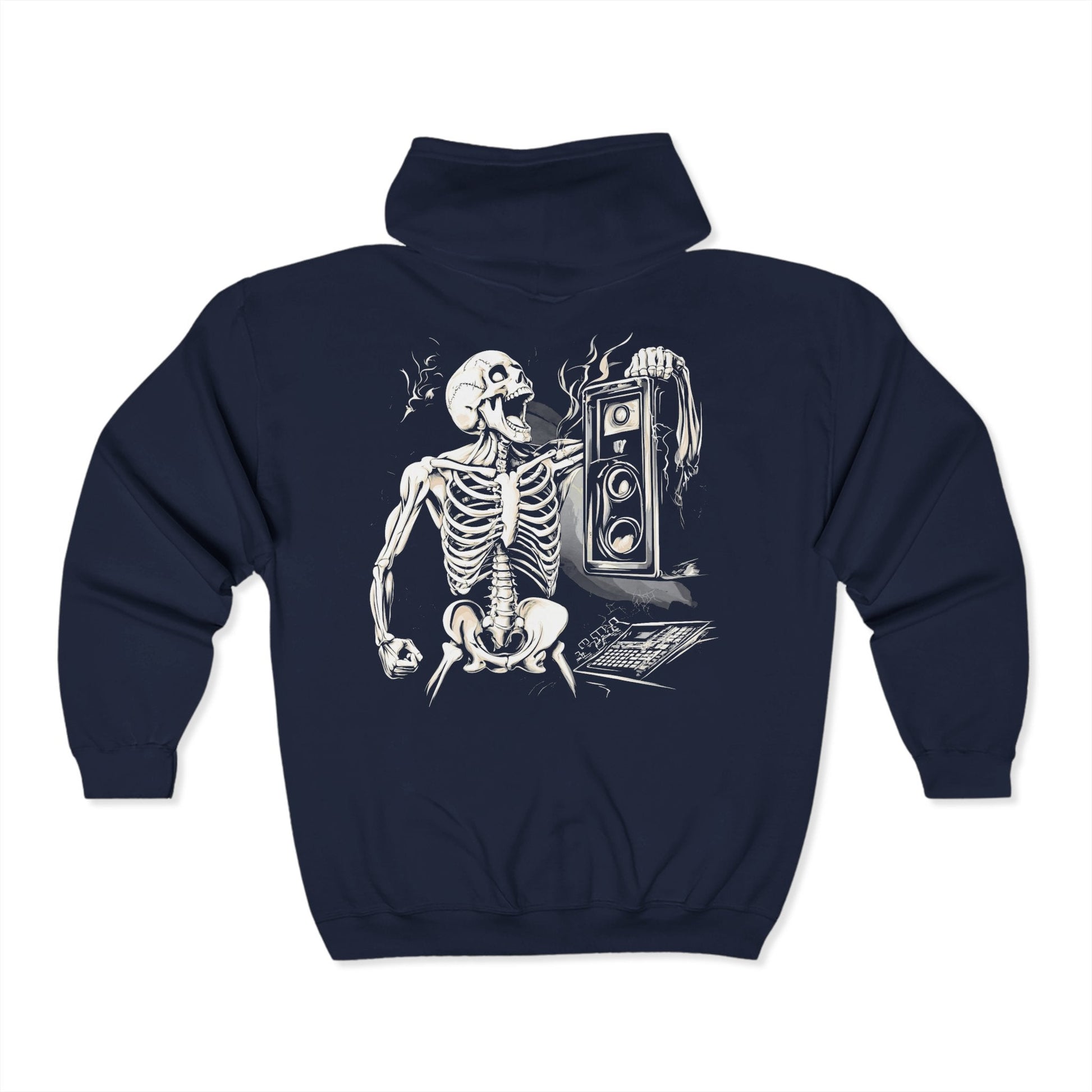 May the Bass Be Louder Than The Voices in My Head Zip - Up Hoodie - Degens & Friends