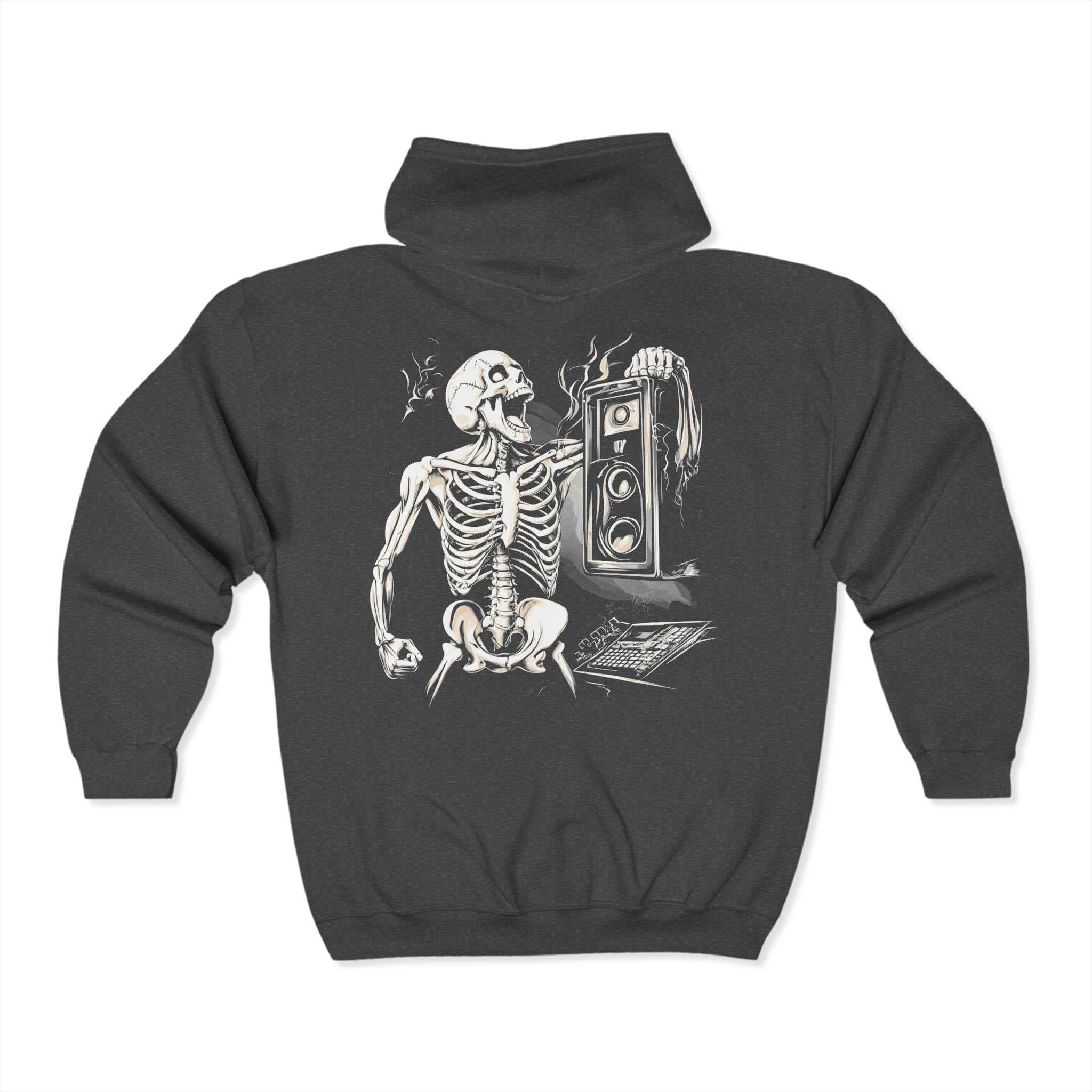 May the Bass Be Louder Than The Voices in My Head Zip - Up Hoodie - Degens & Friends