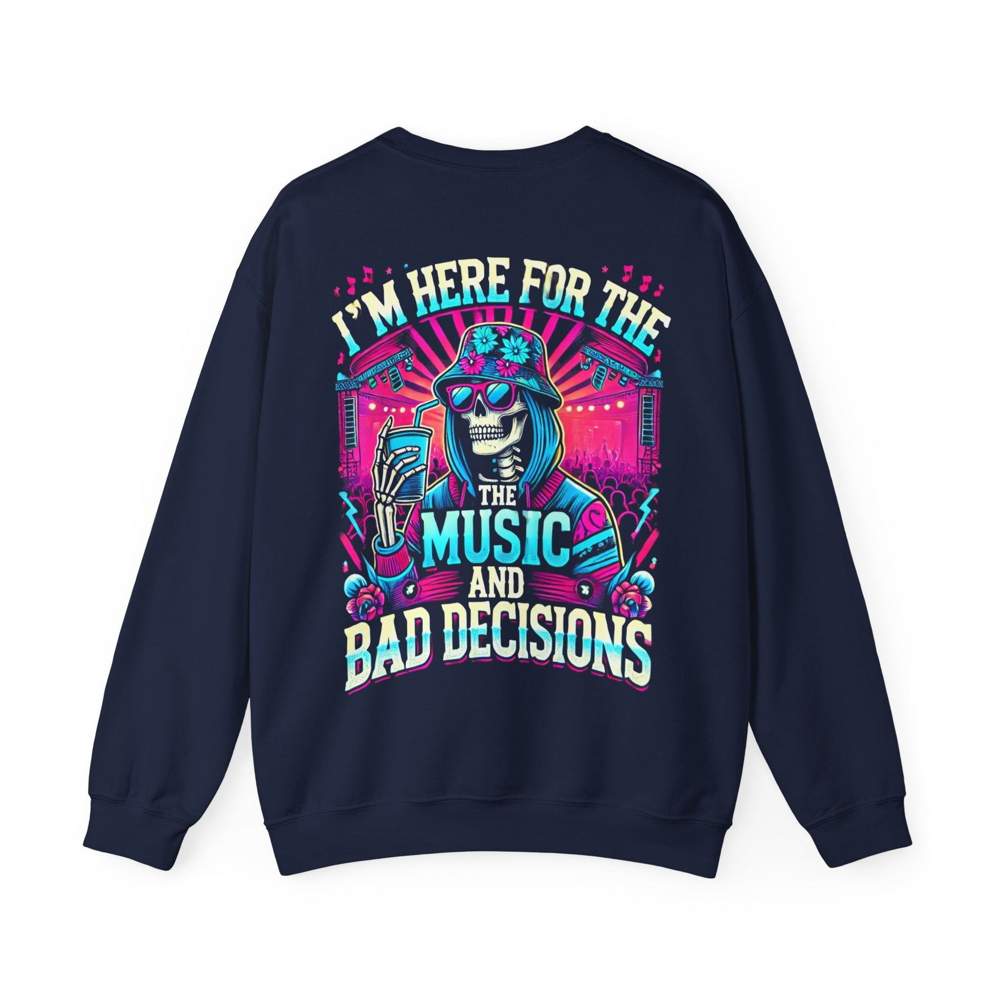 Here for The Music and Bad Decisions Festival Crewneck - Degens & Friends