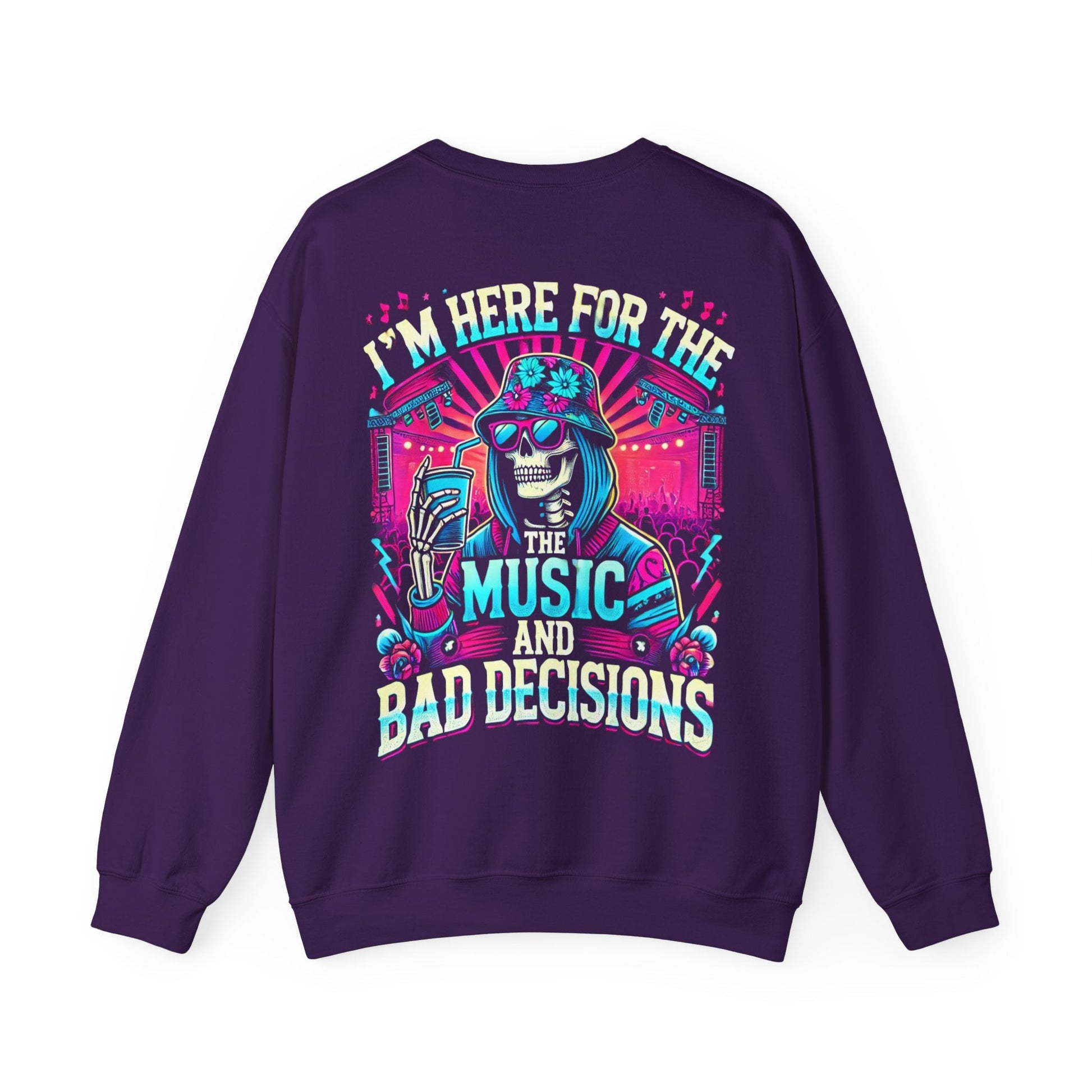 Here for The Music and Bad Decisions Festival Crewneck - Degens & Friends