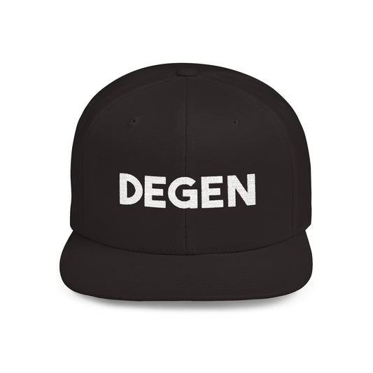 Black DEGEN Snapback Flat Bill