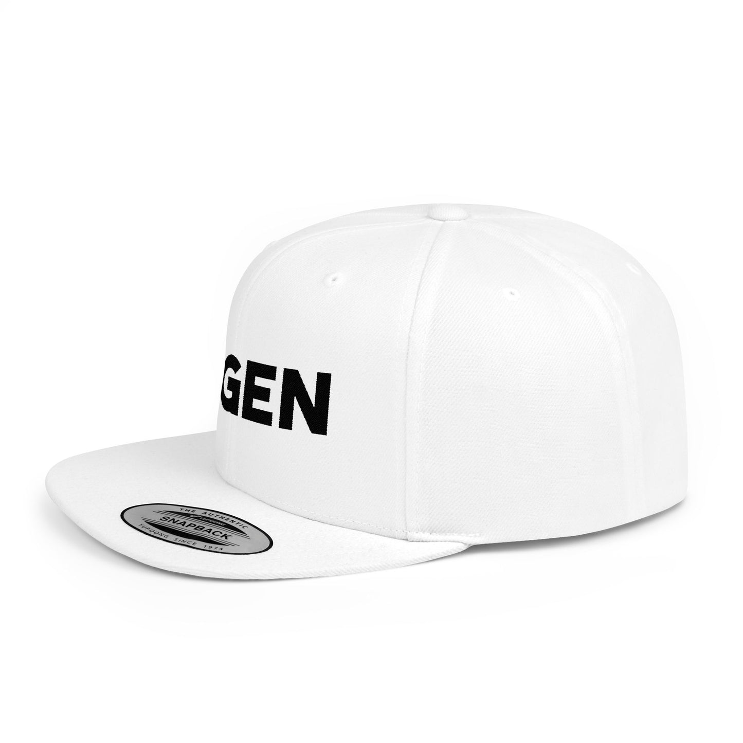 White DEGEN Snapback Flat Bill