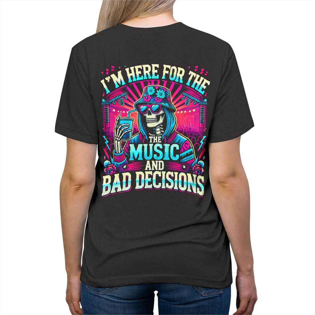 Music & Bad Decisions Premium Triblend Tee - Degenerates & Friends